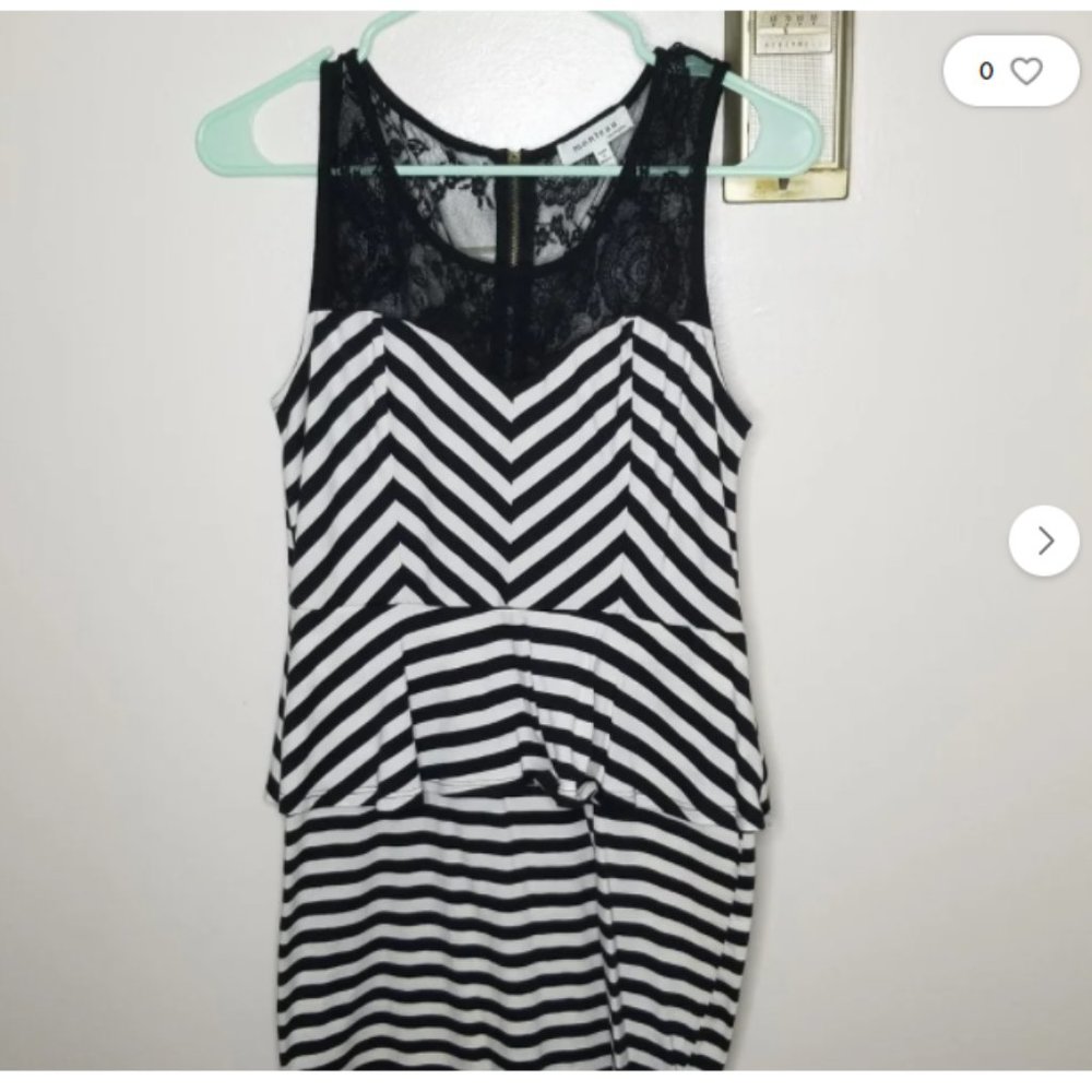 Black and white stripes dress